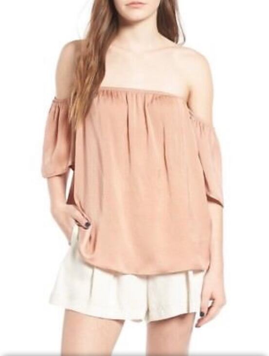 Madison & Berkeley Tops - Madison & Berkeley women Off Shoulder blouse sz XS relaxed terra rose pink